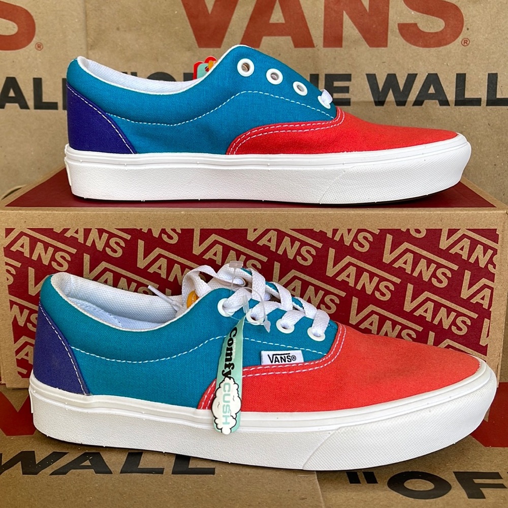 Vans Comfycush Era Multi Block Multi/True White sneakers WMNS - Picture 2 of 16